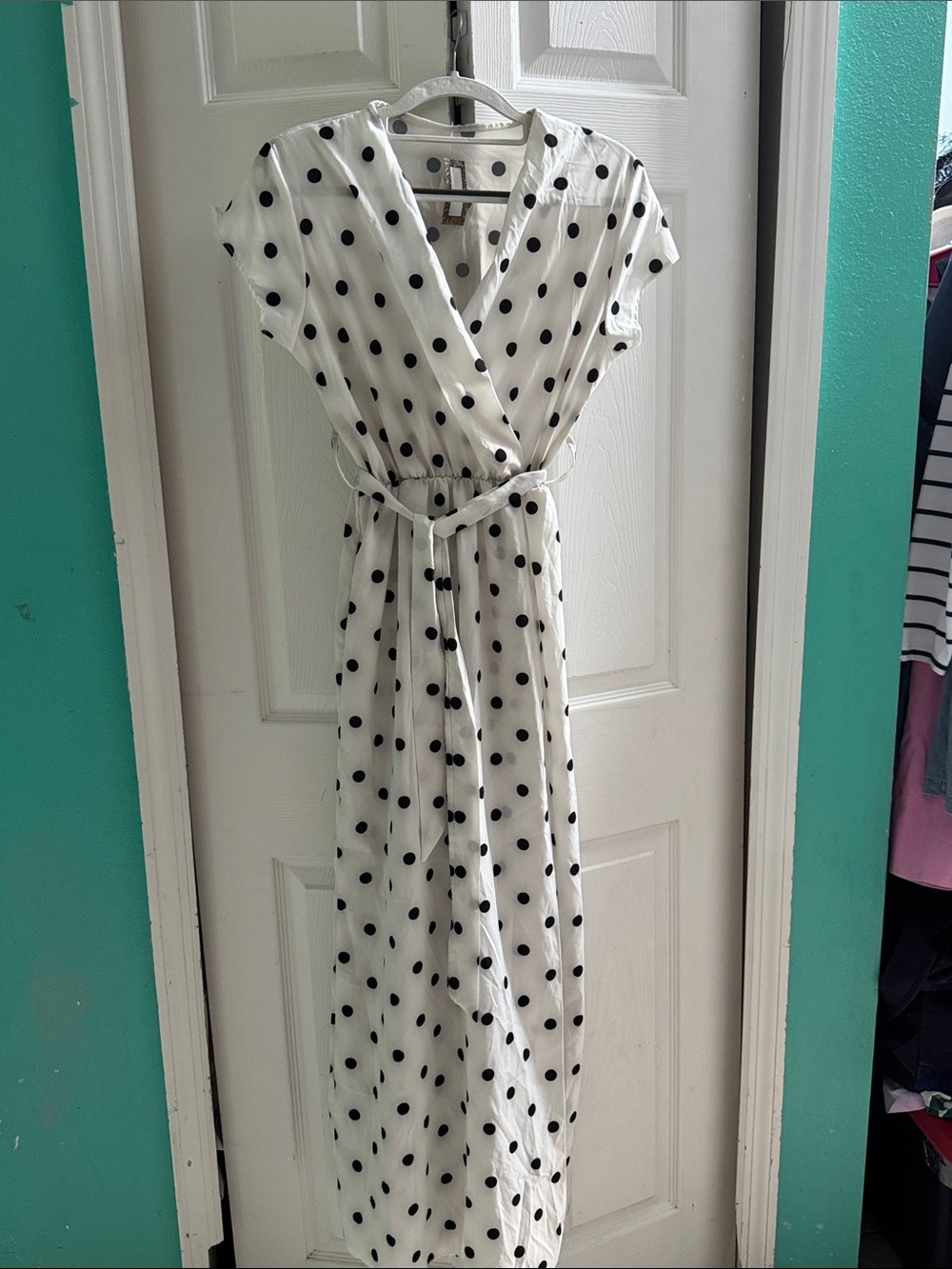 Maxi length Polka Dot Dress Made in Italy